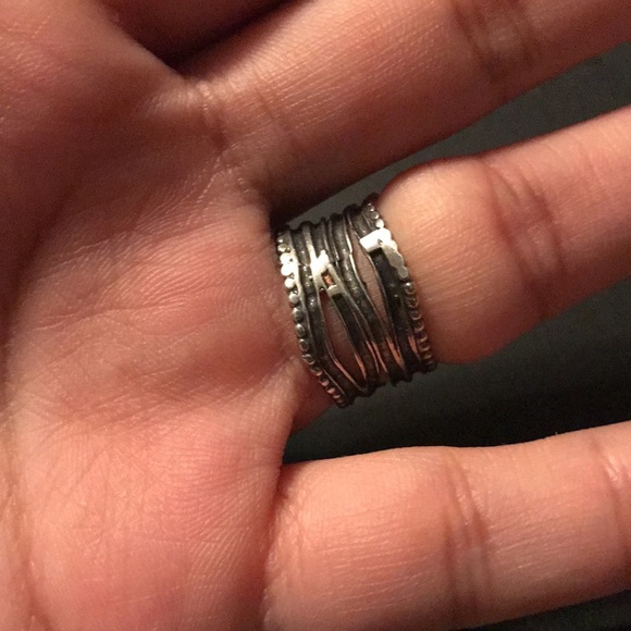 Size 6 sterling made in Israel huge CZ statement cocktail ring beautiful - Picture 5 of 9